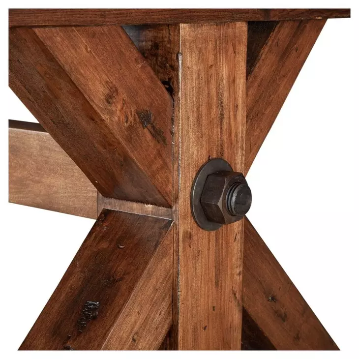 Grassroots Warm Earth Tone Extendable 100" Dining Table
