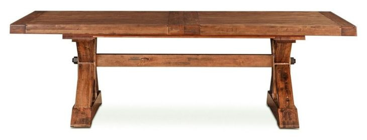 Grassroots Warm Earth Tone Extendable 100" Dining Table