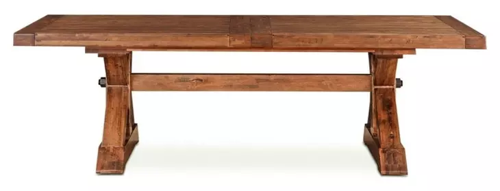 Grassroots Warm Earth Tone Extendable 100" Dining Table