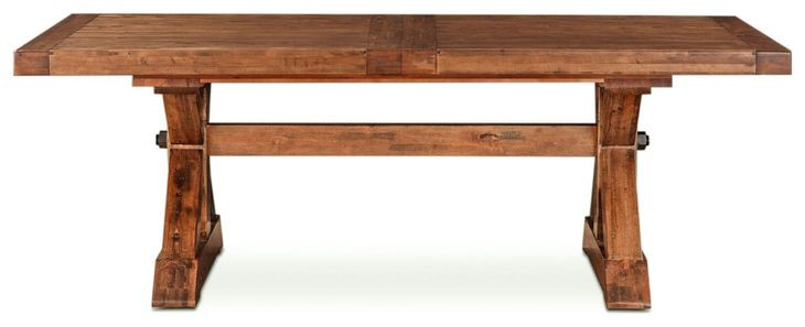 Grassroots Warm Earth Tone Extendable 88" Dining Table