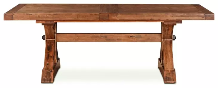 Grassroots Warm Earth Tone Extendable 88" Dining Table