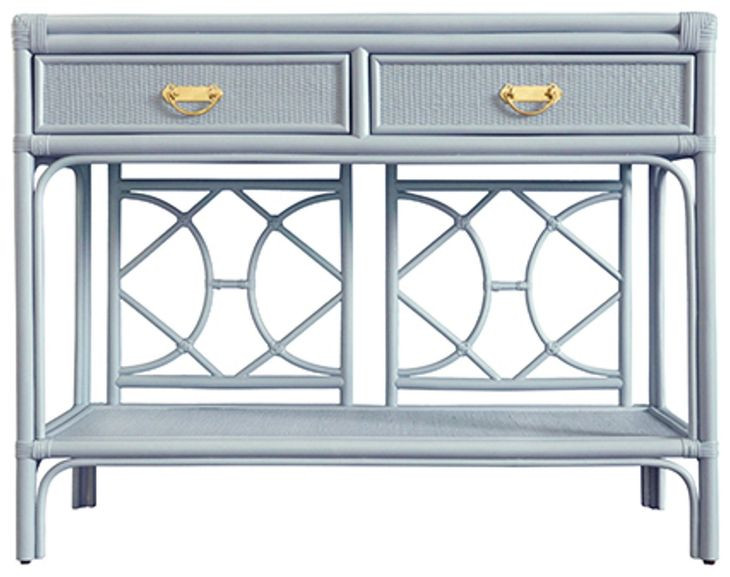 Gideon Light Blue 45" Console Table with 2 Drawers