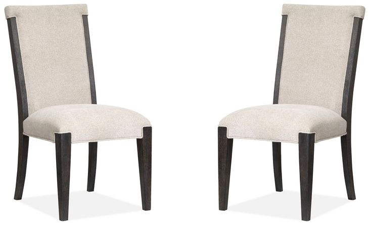 Foxrun Hollow Cream Upholstered Side Chair Set of 2