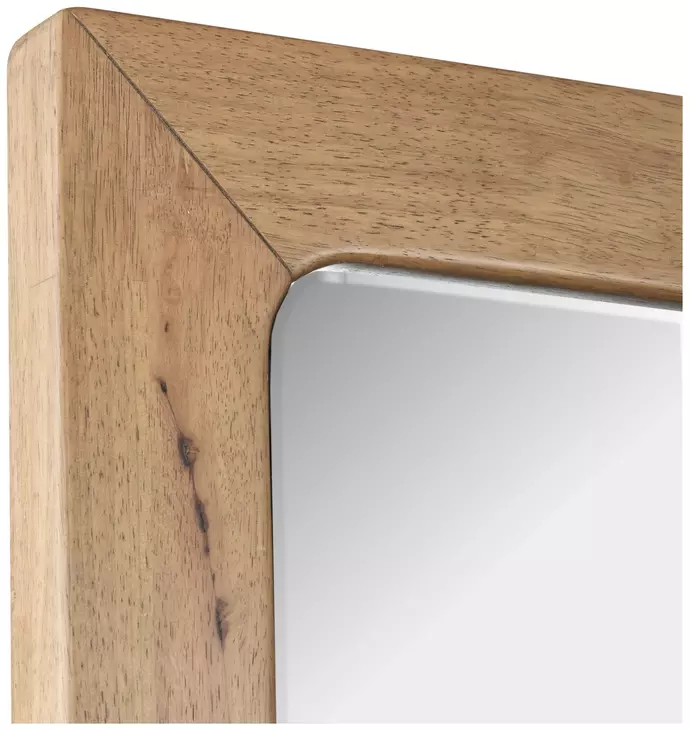 Brookstone Rustic Caramel 6 Drawer Dresser with Square Mirror