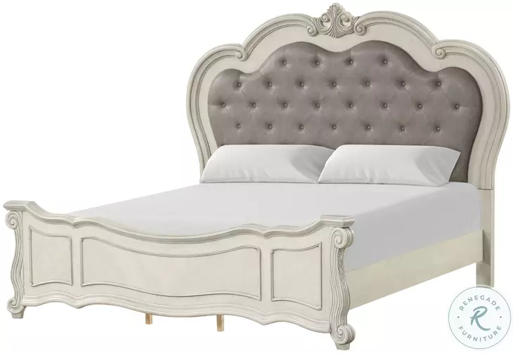 Bianello Vintage Ivory Queen Panel Bed