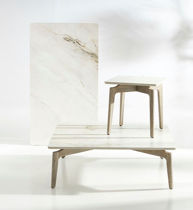 Aurora Sea Oat And Warm Shale Side Table