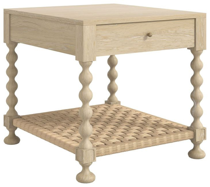 Haven Sun Oak Rectangular 1 Drawer End Table