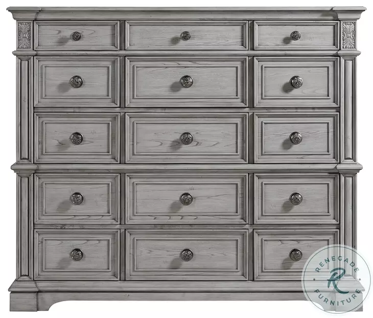Brookstone Aged Grey Panel Bedroom Set