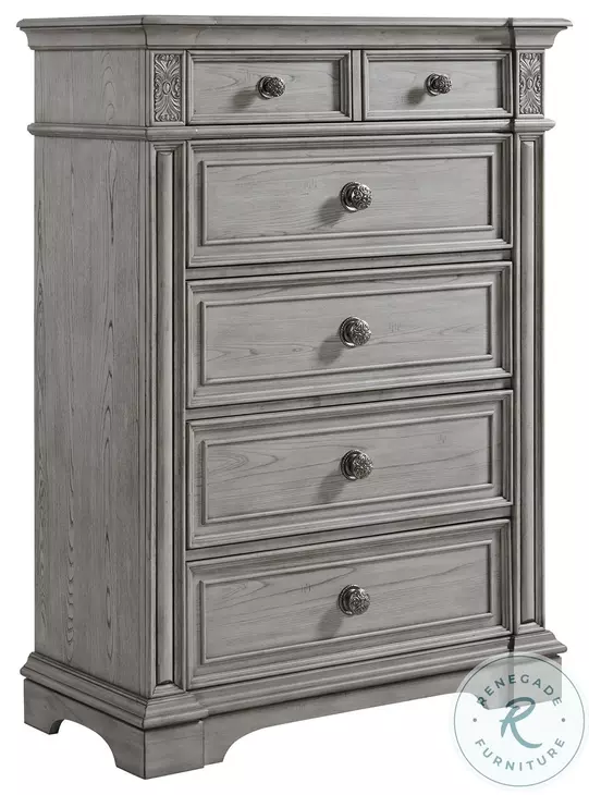 Brookstone Aged Grey 5 Drawer Chest