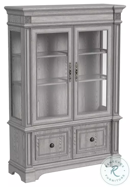 Brookstone Aged Grey Display Cabinet