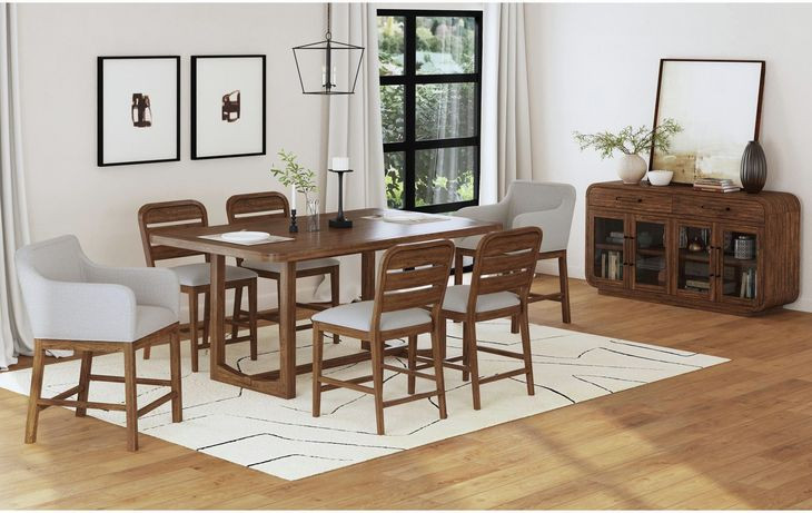 Thorin Light Gray Upholstered Counter Height Chair Set of 2