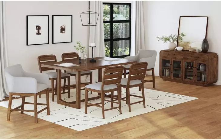 Thorin Light Gray Upholstered Counter Height Chair Set of 2