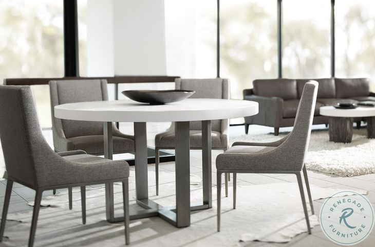 Merrion Bone and Gray Mist 54" Round Dining Table