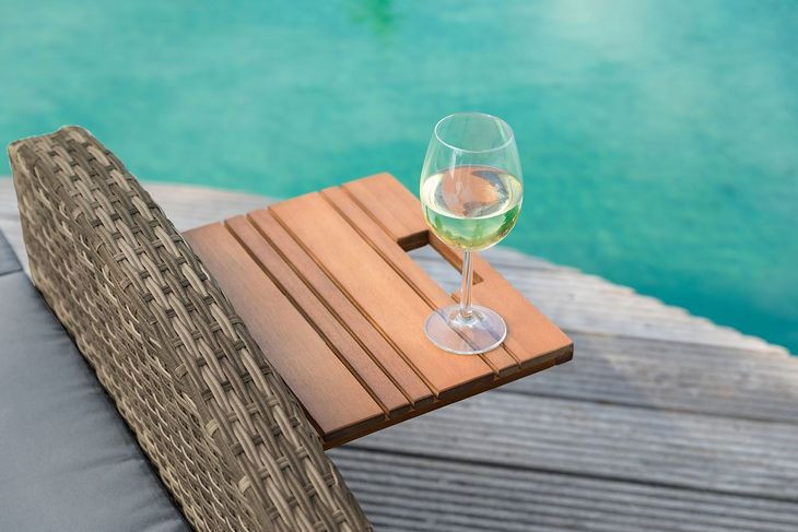 Bahia Tobago Brown and Dark Gray Outdoor Reclining Chaise Lounge