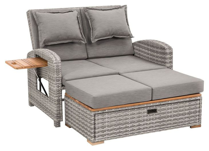 Bahia Tobago Gray Outdoor Reclining Chaise Lounge