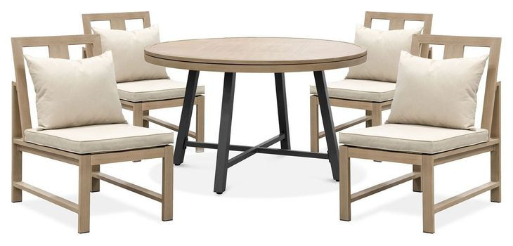 Lyon Natural and Brown Outdoor Game Table