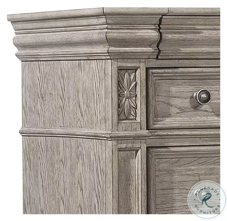 Kingsbury French Gray Upholstered Panel Bedroom Set