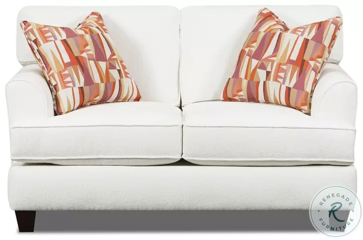 Spencer Comrade Snow Flared Arm Loveseat