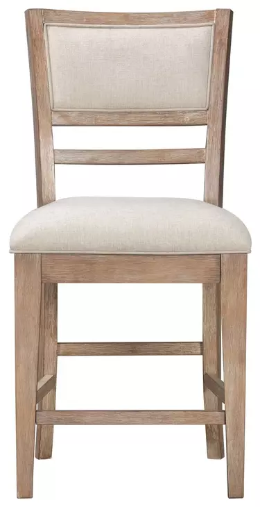 Breckenridge Cream Performance Fabric Upholstered Counter Height Chair Set of 2