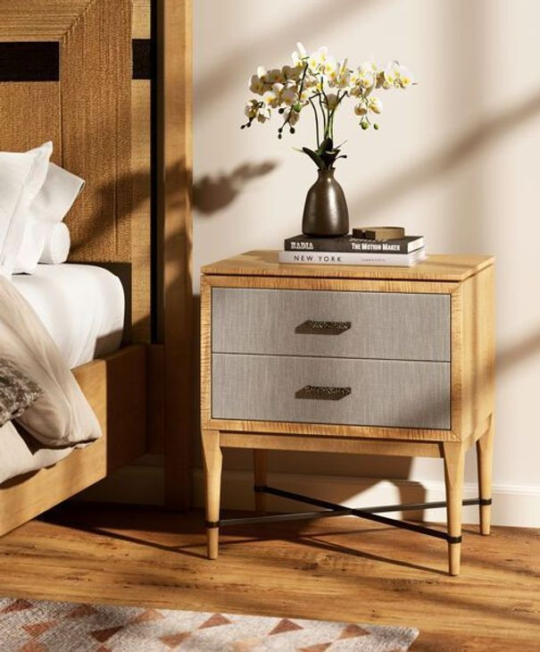 Loft Brown and Gray 2 Drawer Nightstand