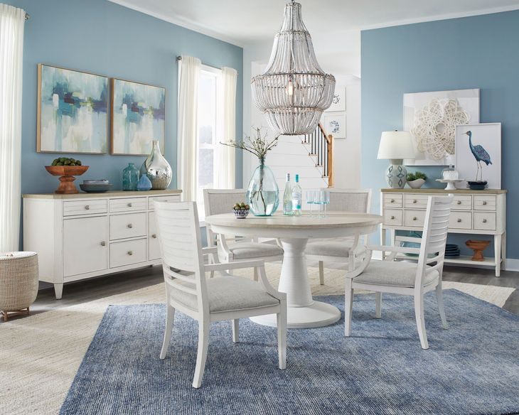 Echo Isles Sea Pearl and Driftwood 6 Drawer Sideboard