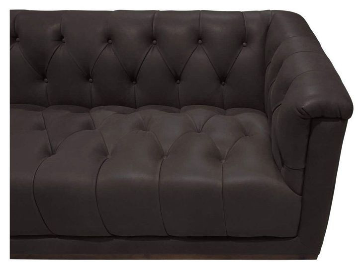 Jervis Deep Brown Leather 84" Sofa