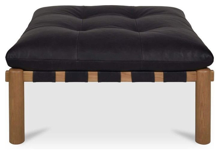 Costello Black Square Ottoman