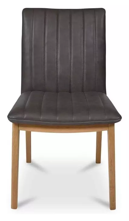 Demi Brown Leather Upholstered Dining Chair Set of 2
