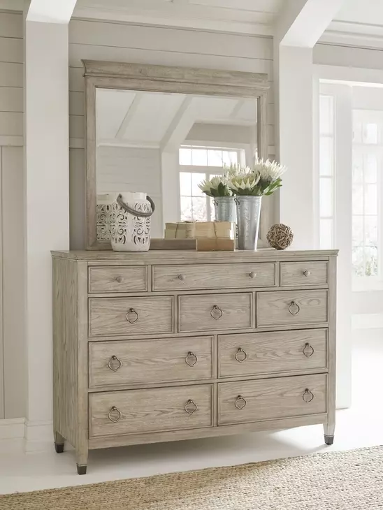 Clearview Oyster 10 Drawer Jupiter Bureau with Rectangular Mirror