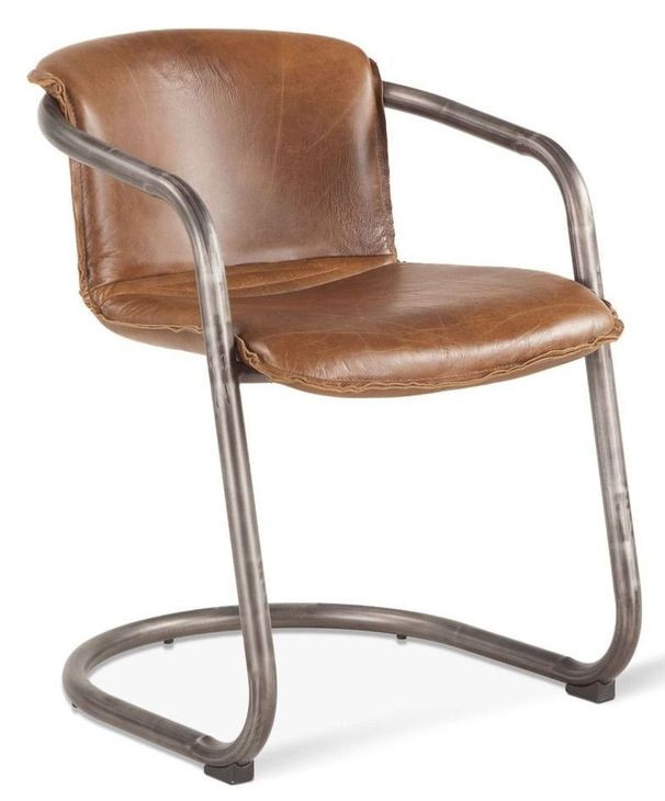 Chiavari Chestnut Leather Dining Chair