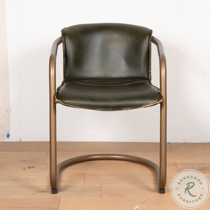 Chiavari Emerald Green Leather Dining Chair Set Of 2 From World ...