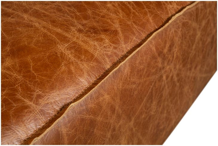 Chiavari Cocoa Brown Leather 112" Modular Sectional