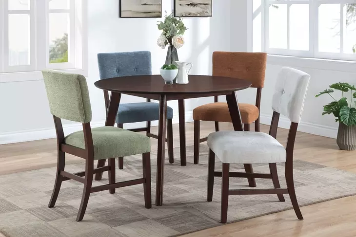 Tioga Brown and Cherry 47" Round Dining Table