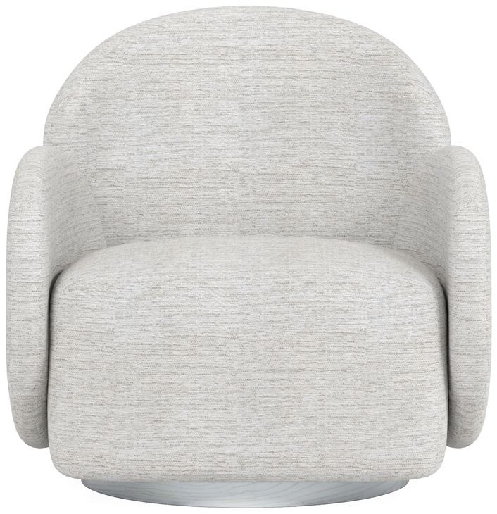 Rothko Uph Porcelain Upholstered Swivel Accent Chair
