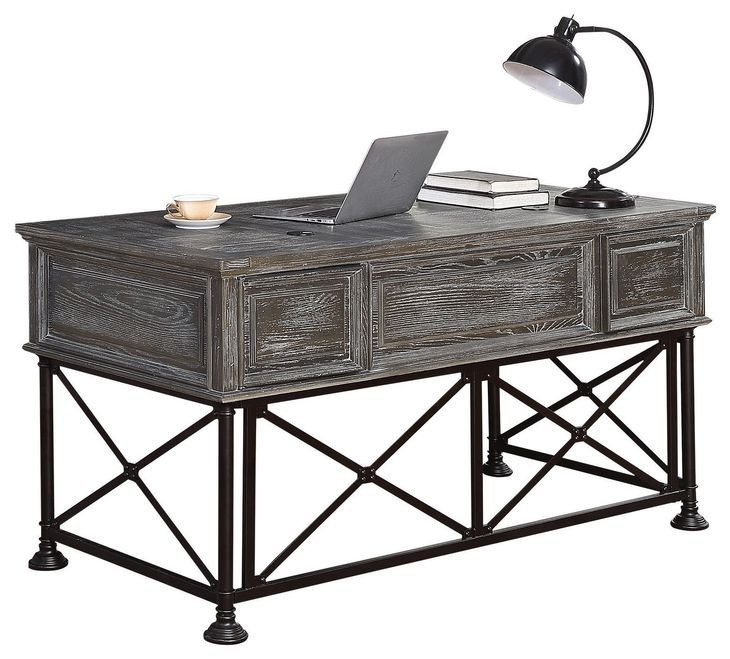 Gramercy Park Vintage Burnished Smoke Writing Desk
