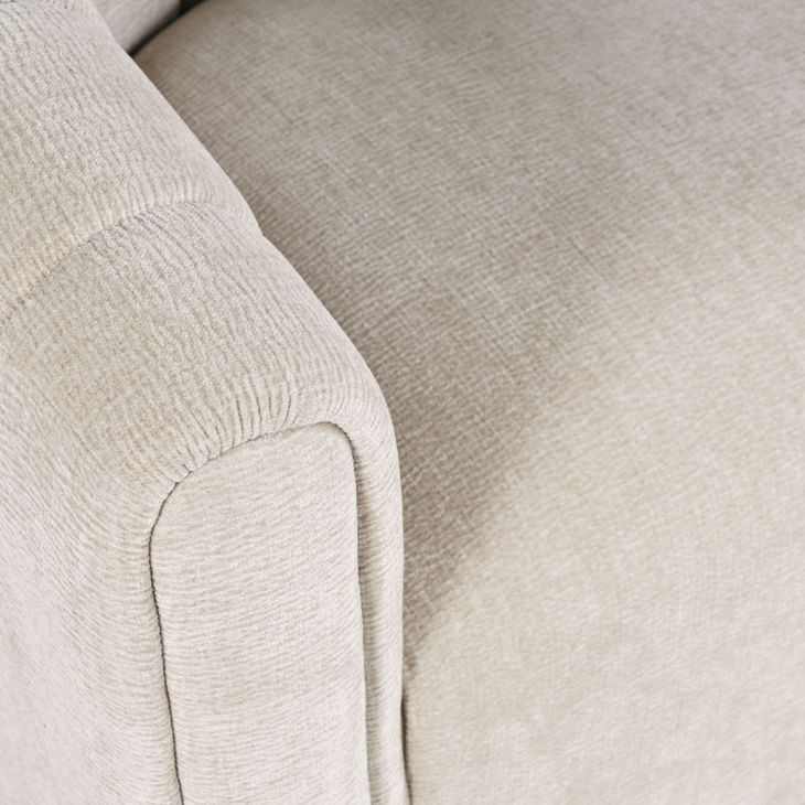 Grande Beige Upholstered Swivel Accent Chair