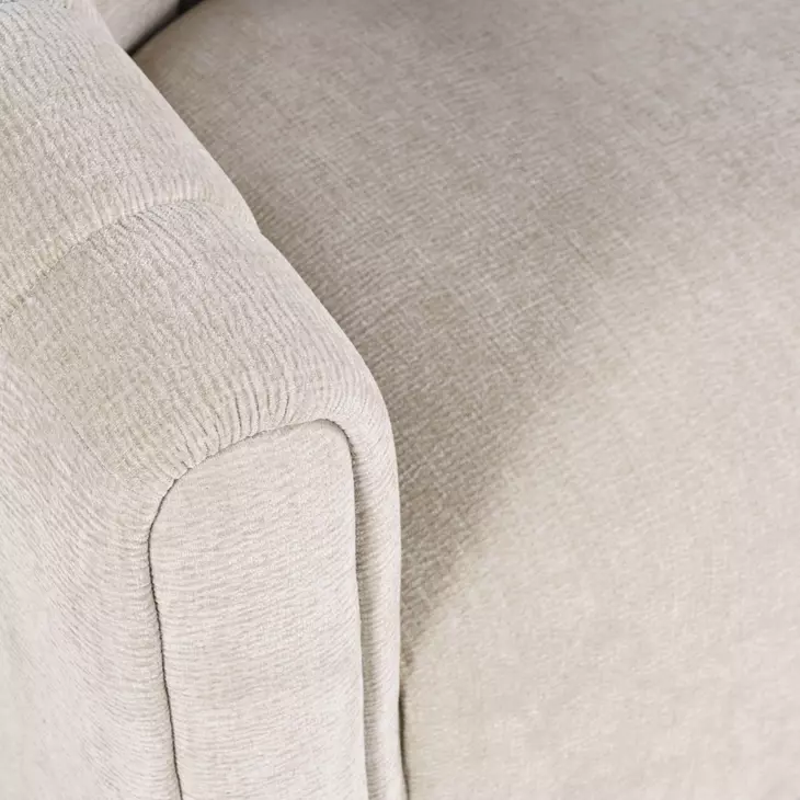 Grande Beige Upholstered Swivel Accent Chair