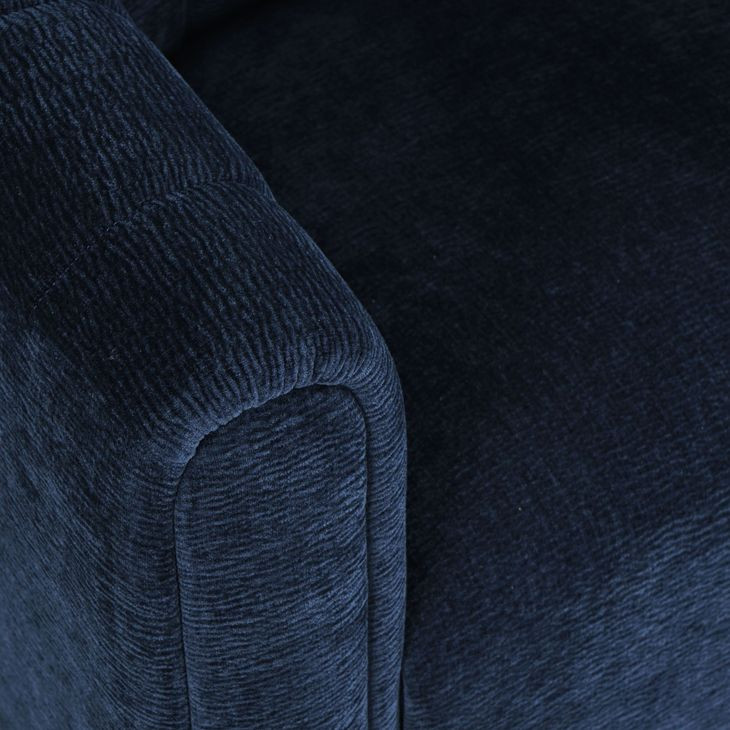Grande Blue Upholstered Swivel Accent Chair