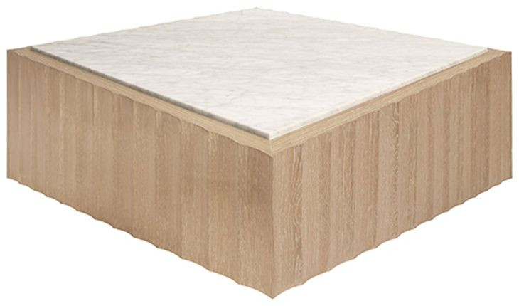 Granger Cerused Oak 40" Square Coffee Table