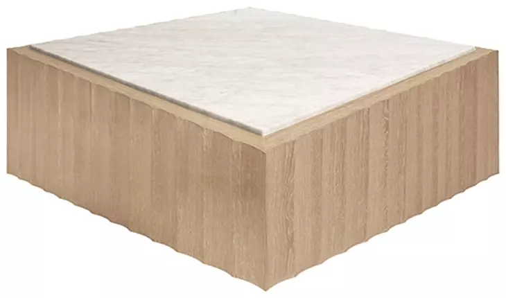 Granger Cerused Oak 40" Square Coffee Table
