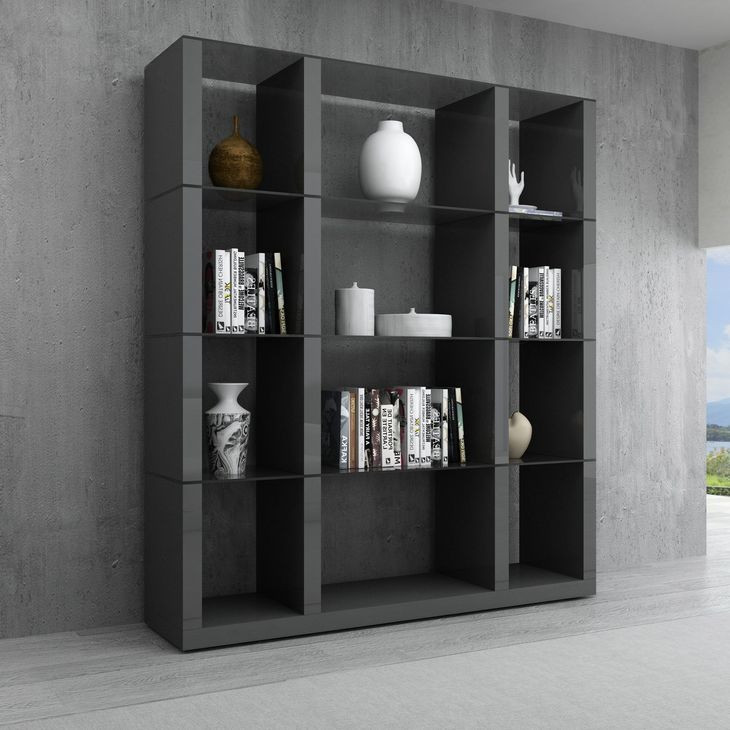 Cloud Gray High Gloss Wall Unit
