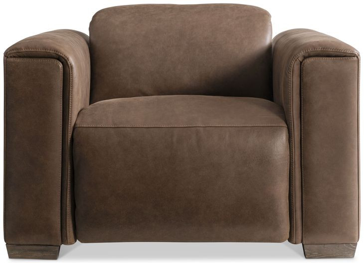 Billings Brown Leather Power Reclining Chair