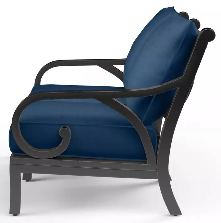 Monterey Spectrum Indigo 56" Outdoor Loveseat with Self Welt