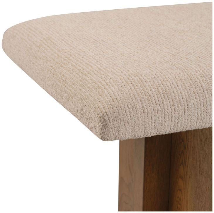 Valmont Beige Upholstered Dining Bench