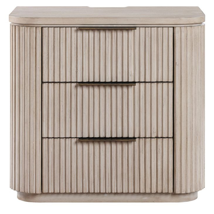 Henry Sand 3 Drawer Nightstand with USB Charging