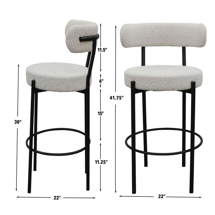 Maya Whites Bar Stool