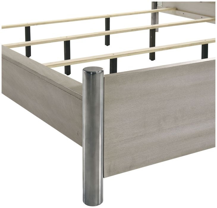 Lennox Gray Queen Upholstered Panel Bed