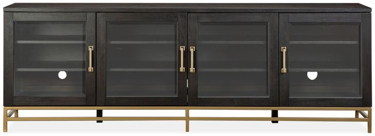 Fernholt Coffee Bean and Burnished Brass 84" TV Stand