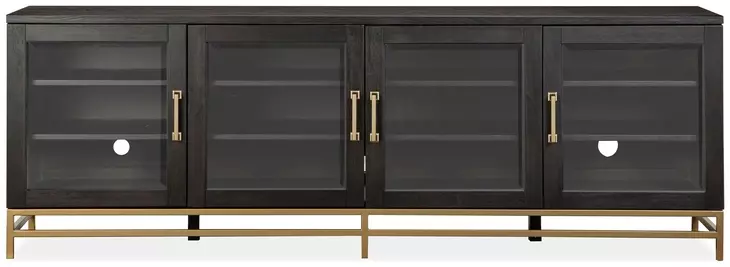 Fernholt Coffee Bean and Burnished Brass 84" TV Stand