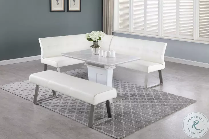 Gwen White Extendable Dining Table